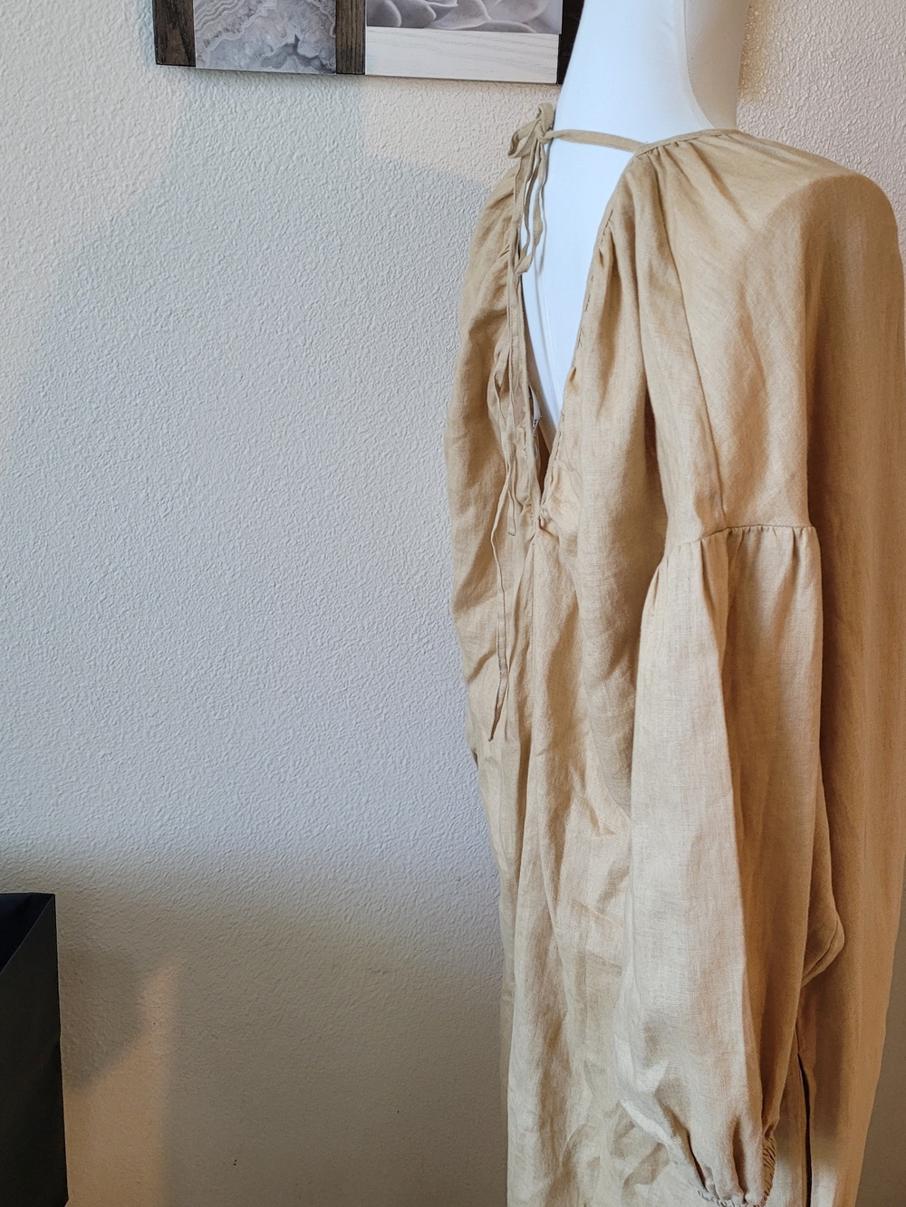 Banana Republic Flowing European Flax Linen Maxi Dress in Light Gold - Picture 8 of 11